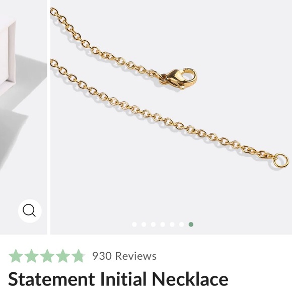 New in box Mint&Lily Gold Statement Initial Necklace Letter M - Picture 4 of 5